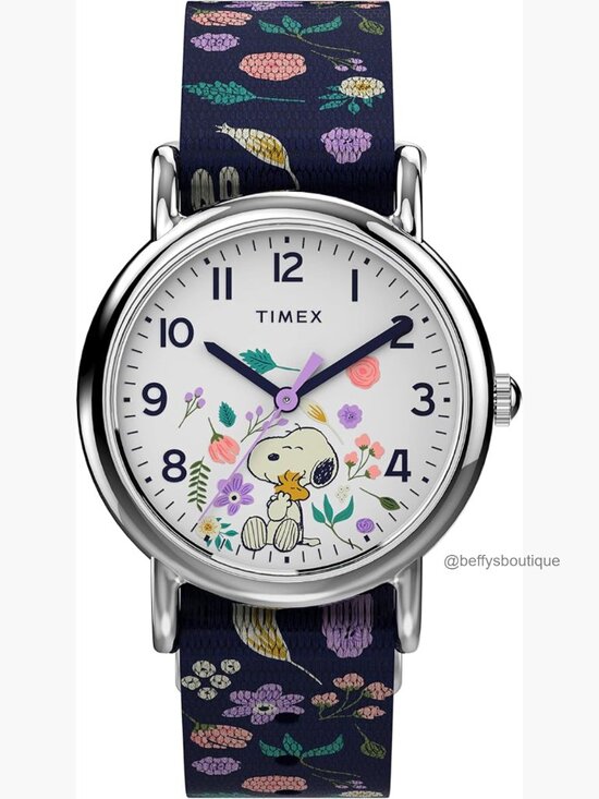 Peanuts Snoopy Weekender Watch Silver-Tone Blue Strap 31mm main image 6